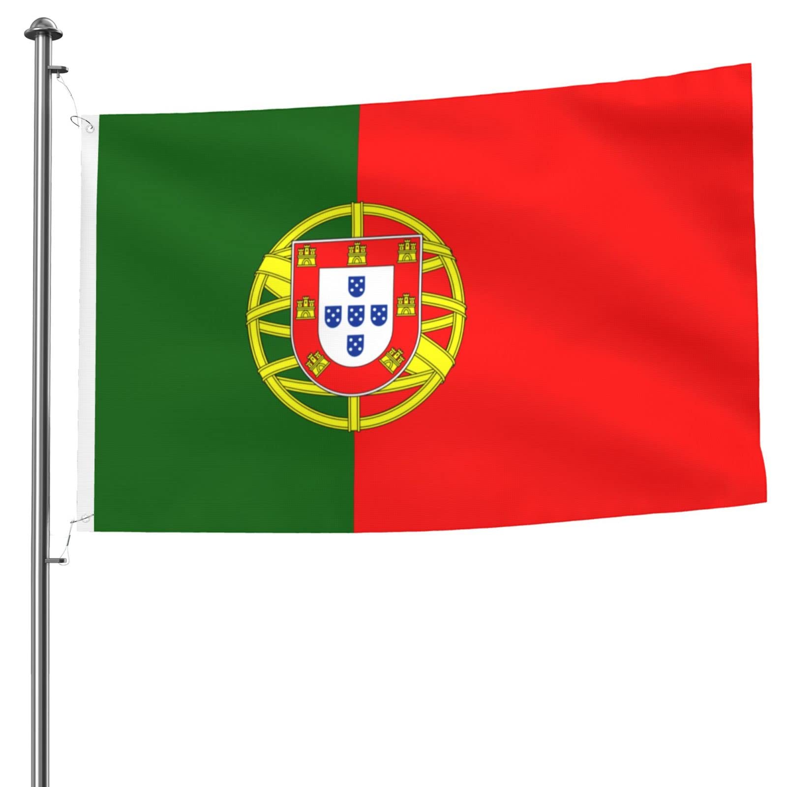 FlagSuperstore Portugal-Flagge 90x60 Cm - 100 % Polyester, Mit Ösen, Perfekt Zum Hissen