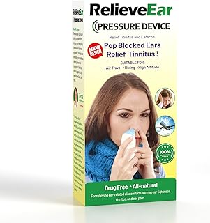 Eustachian Ear Pressure Balancer - Tinnitus Relief for Ringing Ears | Perfect for Flights, Diving & Altitude Changes | Natural & Drug-Free Ear Relief | White