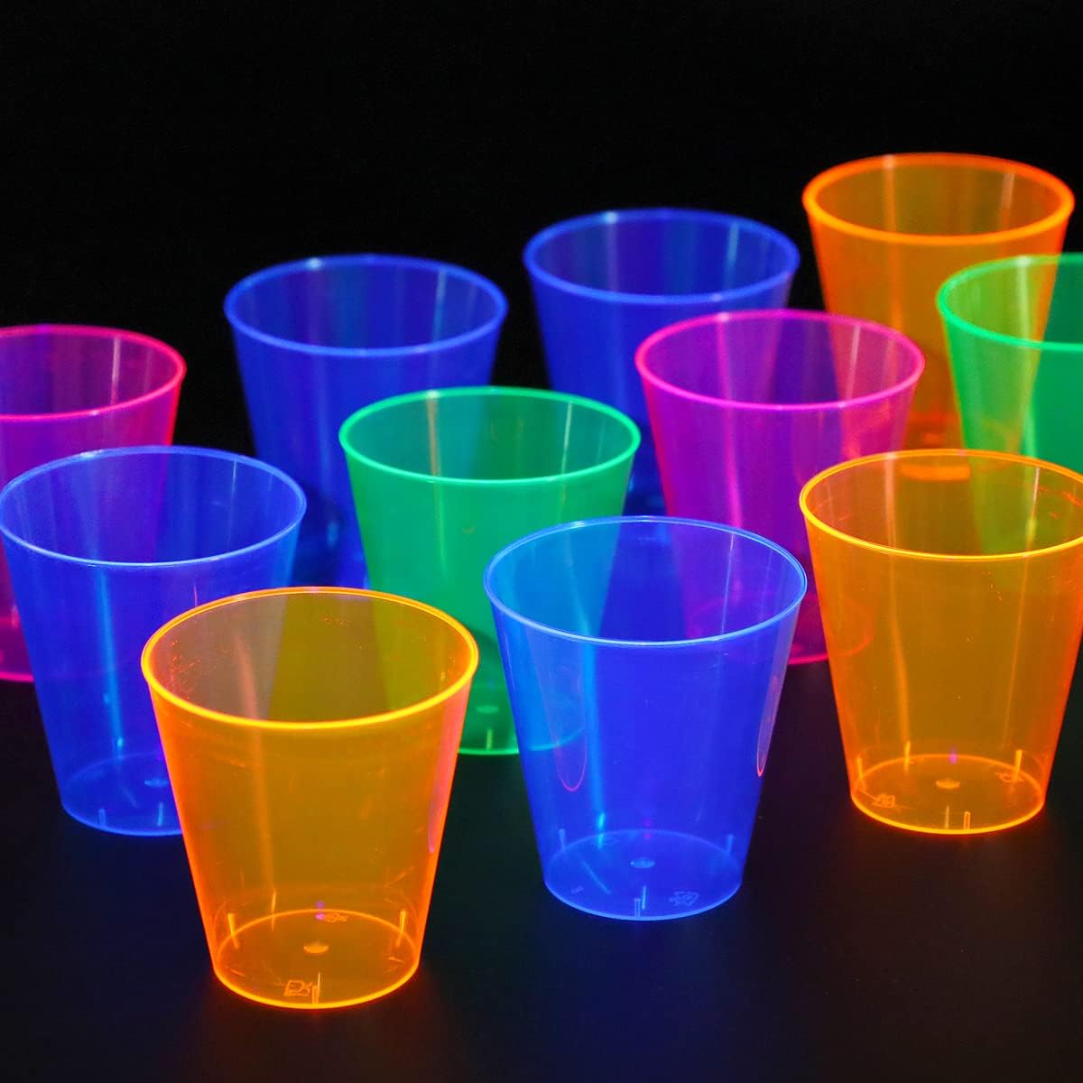 Neon Disposable Cups - 100 10oz Party Tumblers -6