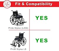 Vista 4 de AlveyTech Puntas de goma negras para cerraduras de ruedas planas estilo Invacare de 1/2" (juego de 2)