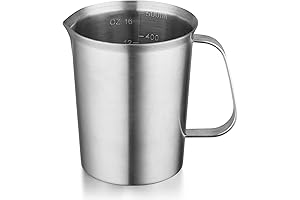 CURTA 18/8 Stainless Steel Measuring Cup, Metal Pitcher Perfect for Candle Making