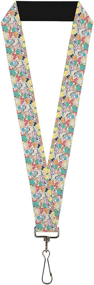 Lanyard Nick 90s Rewind 8 Character Mash Up Collage White