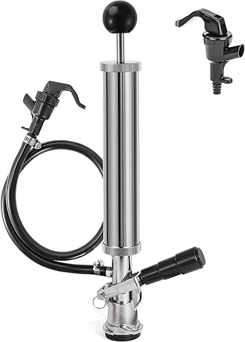 Bomba de barril de cerveza de 8 pulgadas, bomba de barril de sistema D para fiesta Sankey de EE. UU., Acoplador de sonda de acero inoxidable, grifo