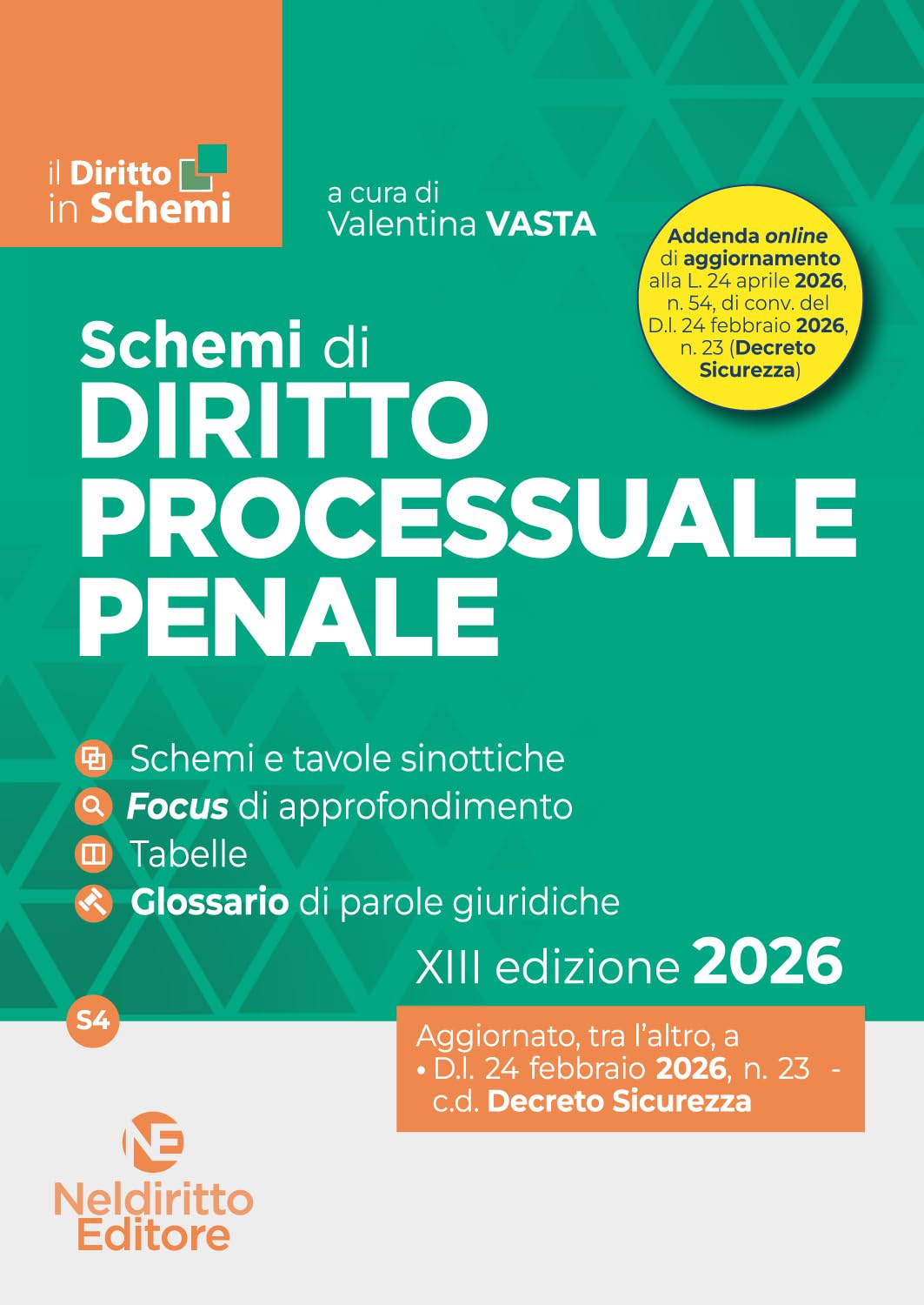 Schemi di procedura penale 2026. Nuova ediz.