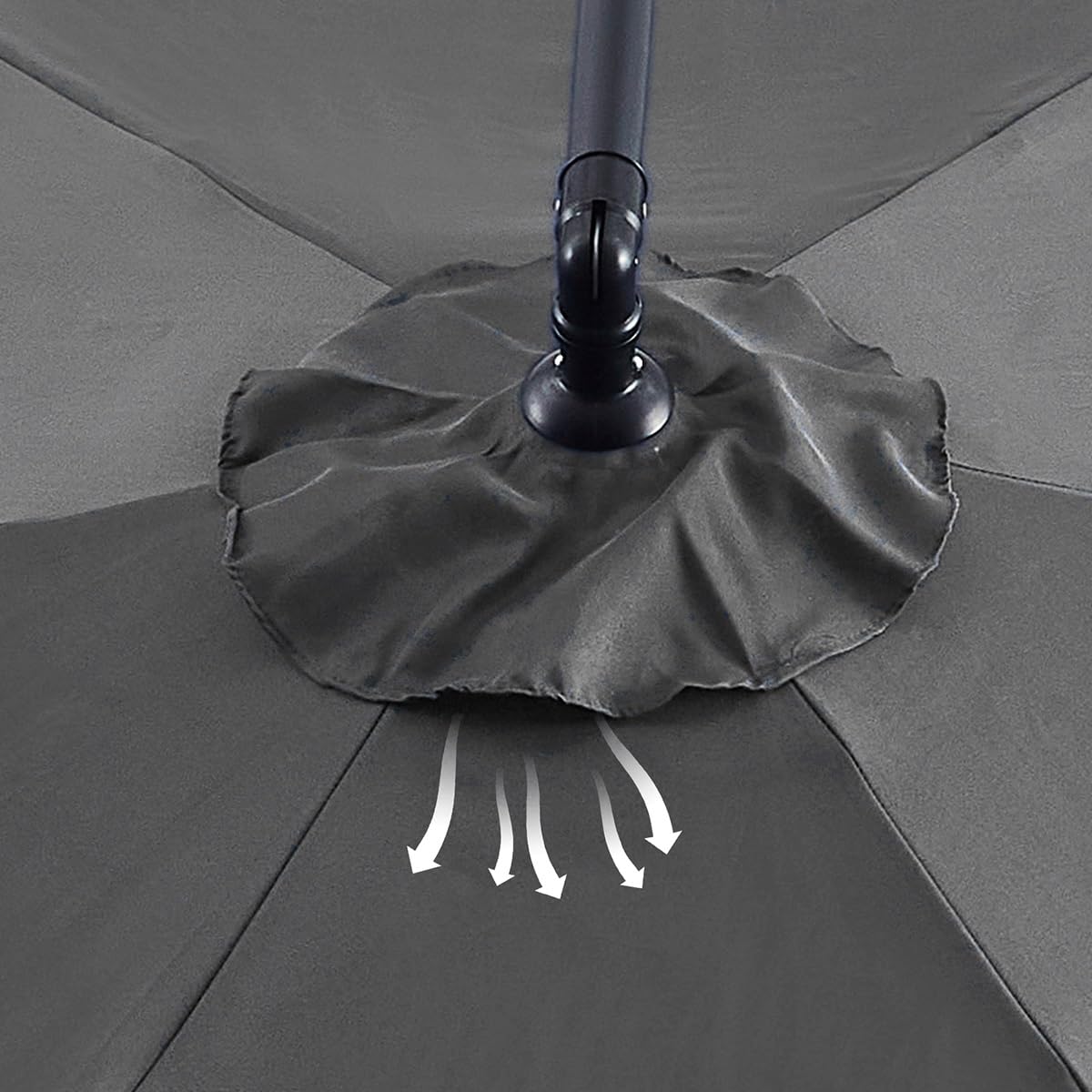 HonunGron UV50+ Telo di Ricambio per Ombrellone 6 Stecche/8 Stecche, Tettoia di Ricambio per Ombrello 2m/2.7m/3m Copertura di Ricambio per Ombrellone da Giardino (3m - 8 Ribs,Blu Reale