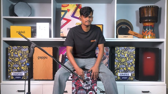 Gappu Cratez Cajon Music Graphic Design | Enhanced Extra Bass