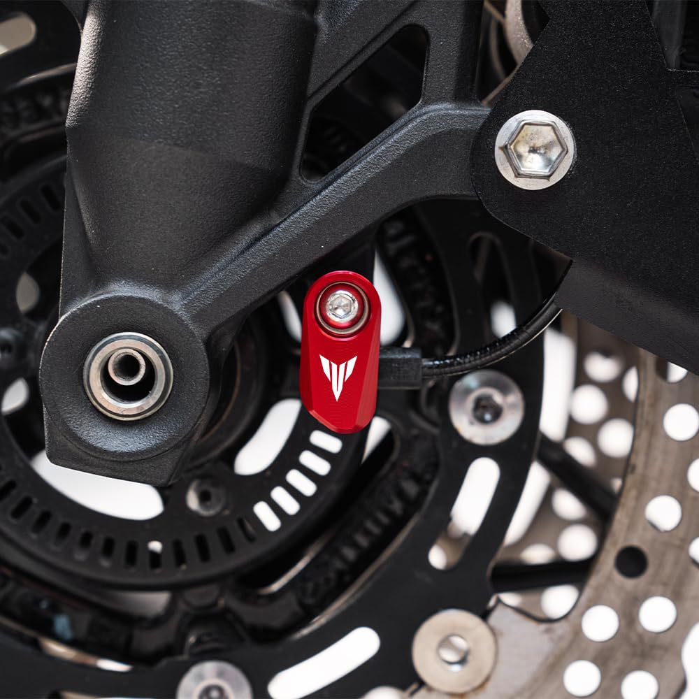 Lot de 2 capuchons de protection de capteur ABS pour moto MT07 MT09 MT03 MT-09 MT-07 MT-03 CNC - Accessoires (rouge)
