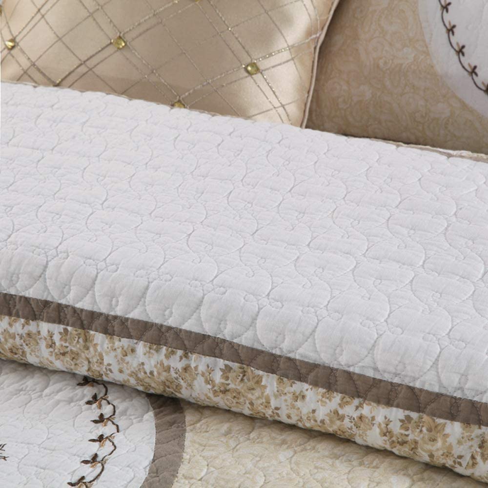 Patchwork 3 sztuki pikowana narzuta dwustronna bawełniana haftowana podwójna narzuta miękki patchworkowy koc patchworkowa kołdra narzuta z 2 poszewkami na poduszki 50x70cm (Size : 240X270cm)