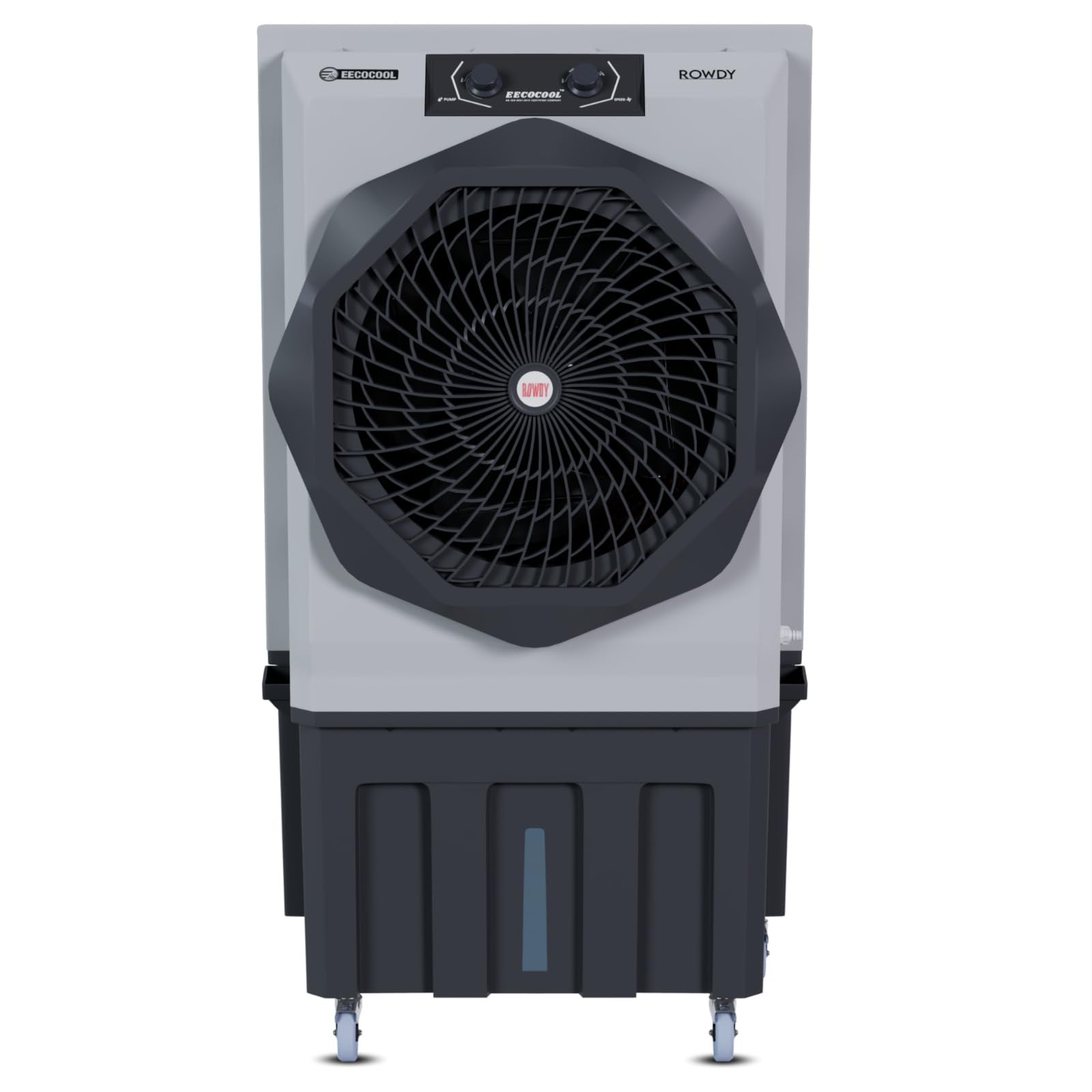 EECOCOOL Rowdy 150 L Desert Air Cooler for Home, Large Honeycomb Cooling Pad | Inverter Compatible, Powerful Airflow Cooler for Room, 3 Way Speed Control | Powerful Fans - 1 Year Warranty (Grey)