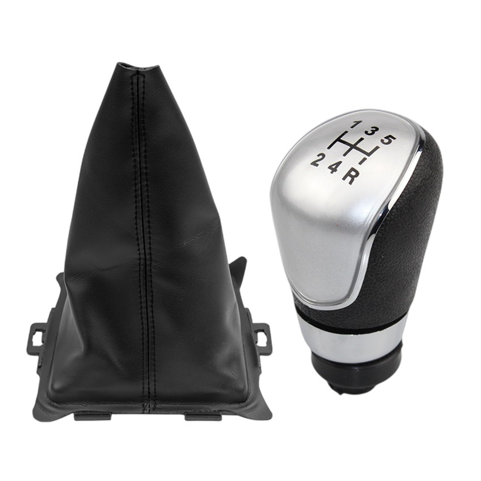 DBMSWZJQFG Performance Shift Lever Knob for Fiesta 2008-2012 PU Leather/ABS