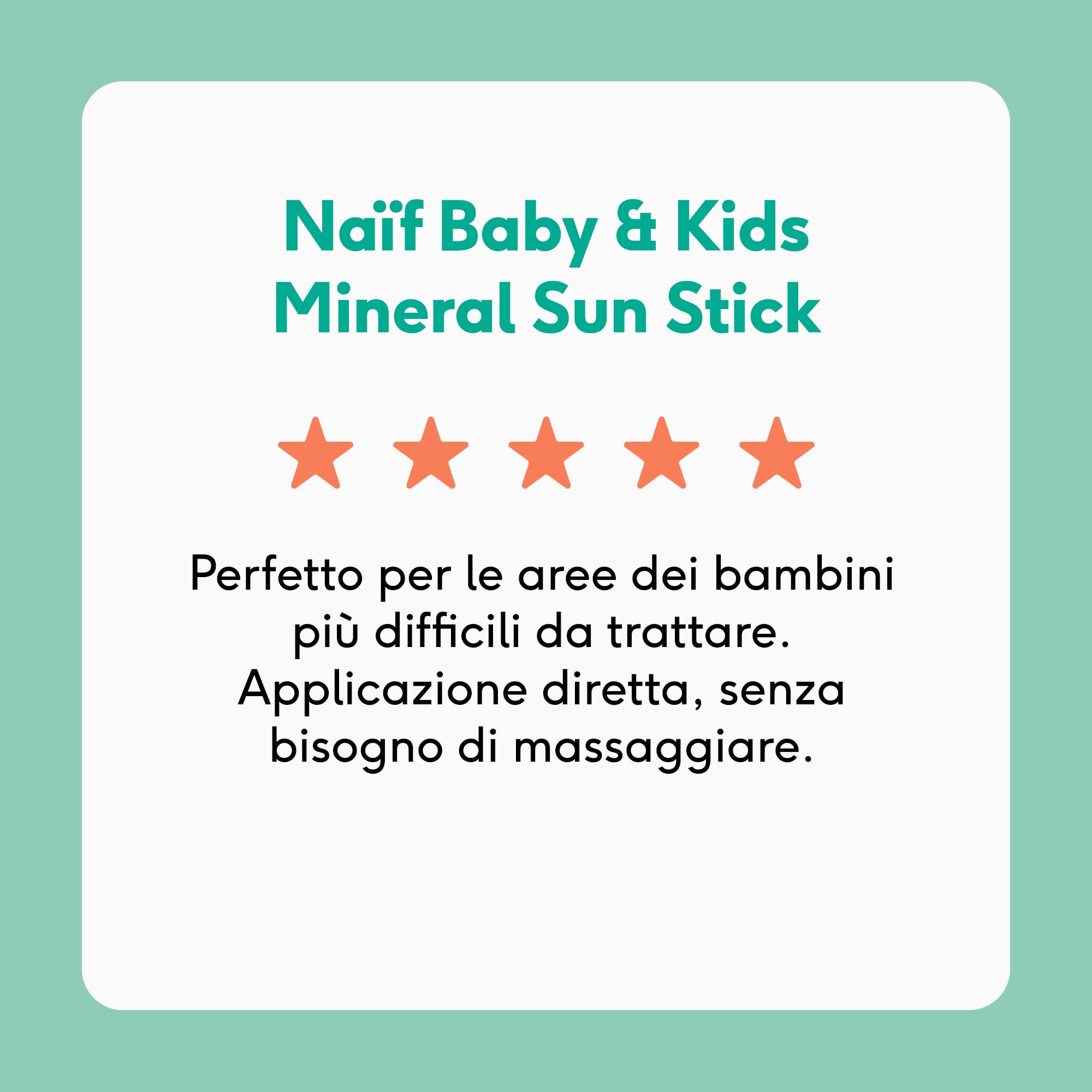 Naïf Stick Solare Minerale SPF 50 36g Protezione UVA UVB Neonati Bambini