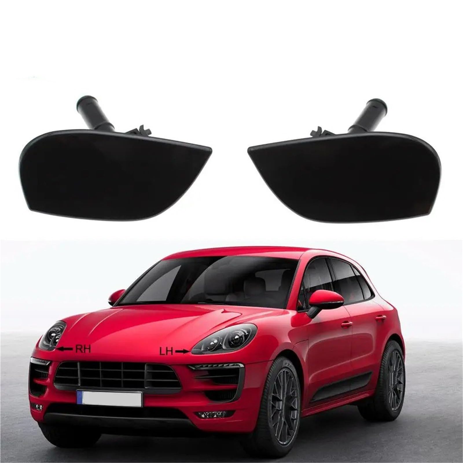 Tappi Per Lavafaro Per MACAN 95B 2014 2015 2016 2017 2018 2019 Auto Paraurti Anteriore Lavafari Jet Ugello Con Tappo Di Copertura Sinistra Destra(LH SET)