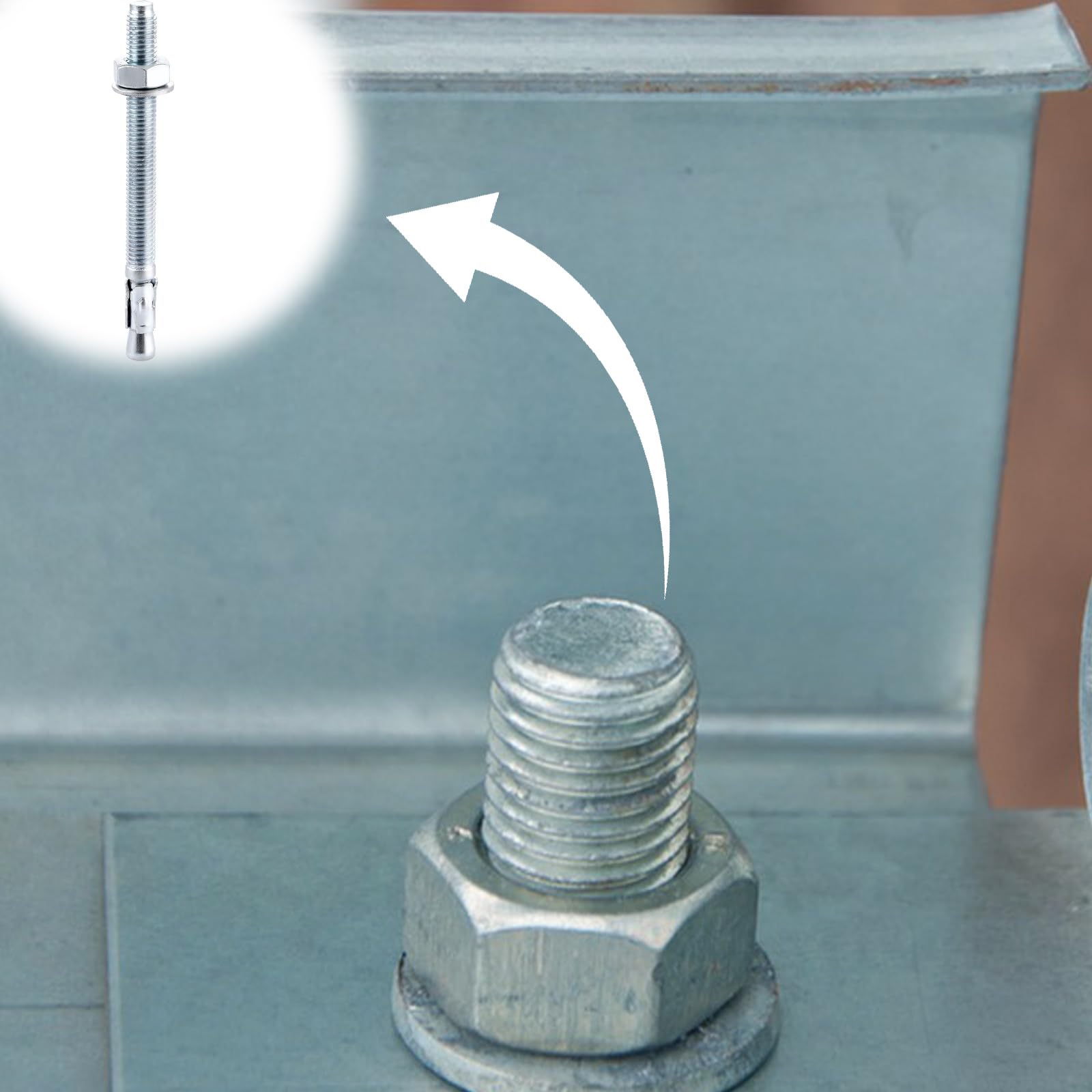 35 ancoraggi per bulloni M10 x 120 mm, zincati, di qualità industriale M10, zincati, tasselli per carichi pesanti, utilizzati per il fissaggio di edifici, ponti, macchine, ecc