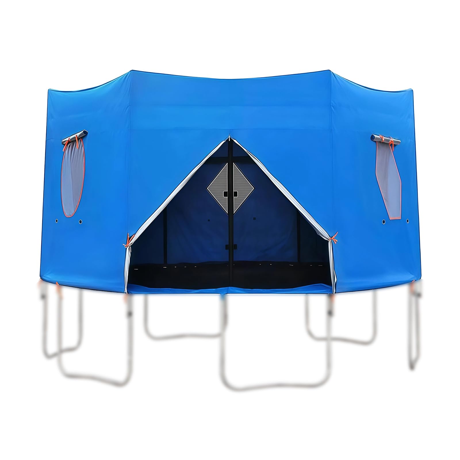 Trampoline Tent, UV Protection Waterproof Shade Cover with Mesh Windows, 300D Oxford Fabric for Straight Pole Trampolines, 8 FT (6 Poles)