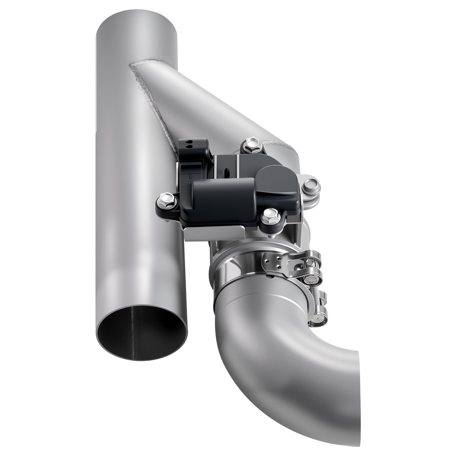 VEVOR Tubo Scarico per Auto Universale, Set di Valvole di Scarico Universali in Acciaio Inossidabile da 6,35 mm, Tubo a Y, con Scatola di Controllo Remoto, per Camion, Berline e Auto Sportive