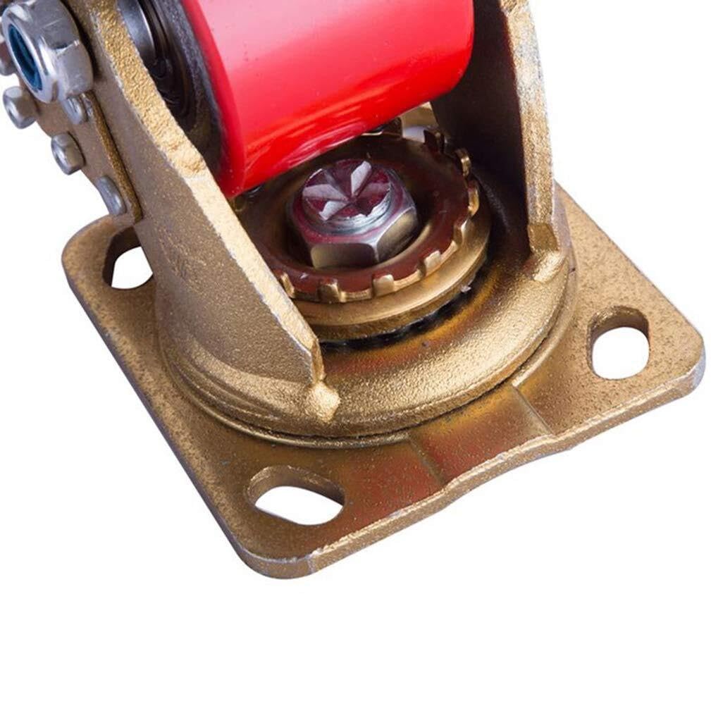 Rueda Giratoria Ruedas Giratorias De Poliuretano Alta Resistencia con Freno, Industriales For Muebles, 4 Piezas Ferretería Muebles