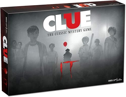 Juego de mesa Clue IT | Basado en el drama/thriller IT 2017 | Mercancía de TI con licencia oficial | Juego de pistas clásico temático