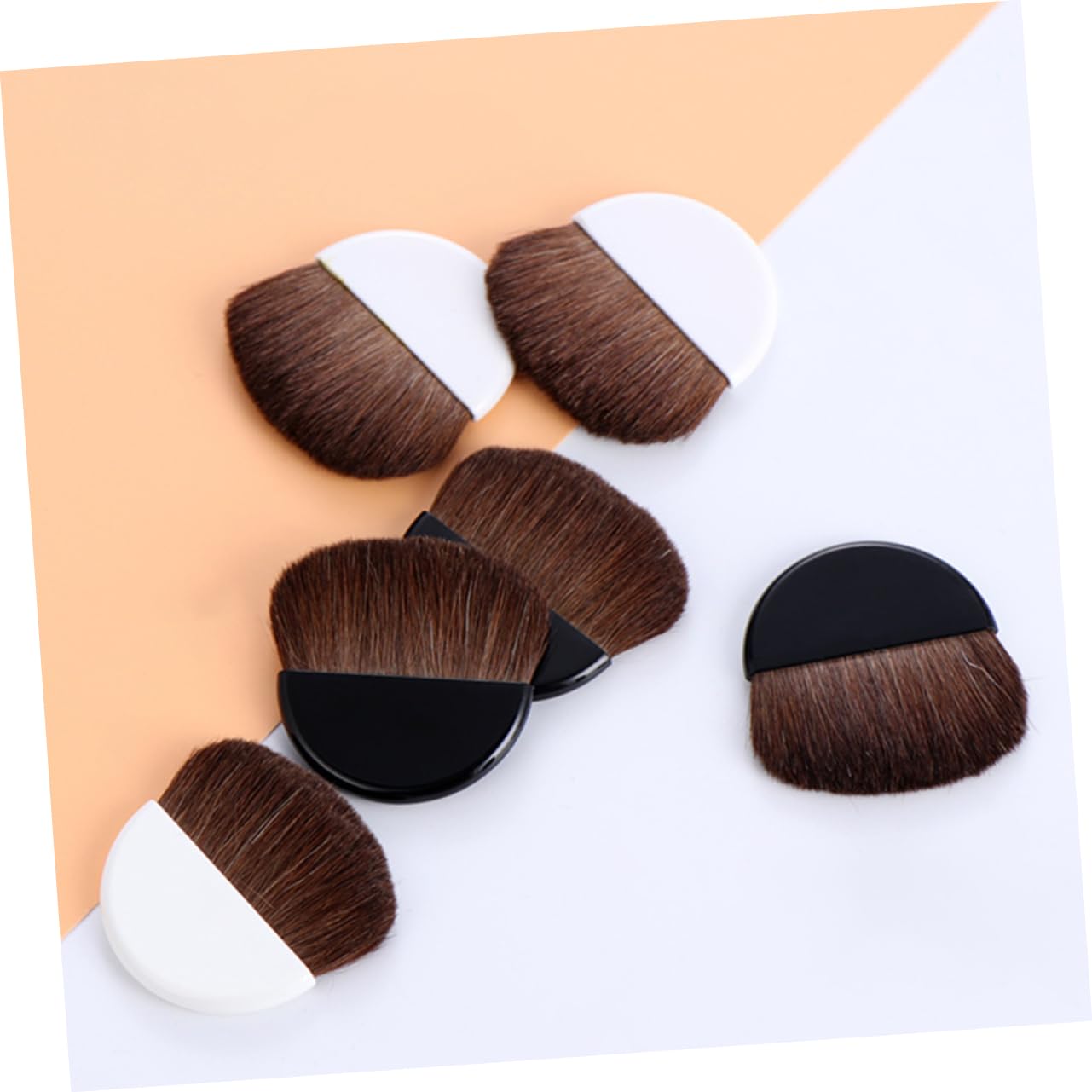 IWOWHERO 3sets Portable Makeup Brush Set Blush Foundation Setting Dense Mini 2pcs*3