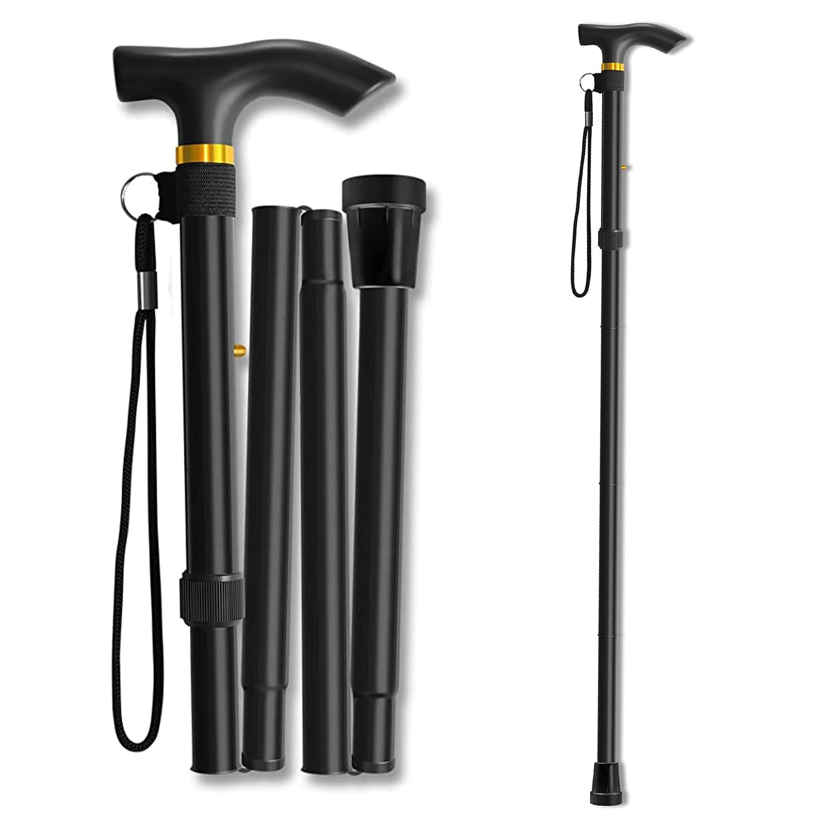 Buy Cane, Folding Cane with Adjustable Height, Walking Cane Lightweight