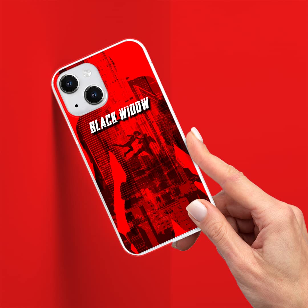 Ert Group custodia per cellulare per Iphone 13 originale e con licenza ufficiale Marvel, modello Black Widow 007 adattato in modo ottimale alla forma dello smartphone, custodia in TPU