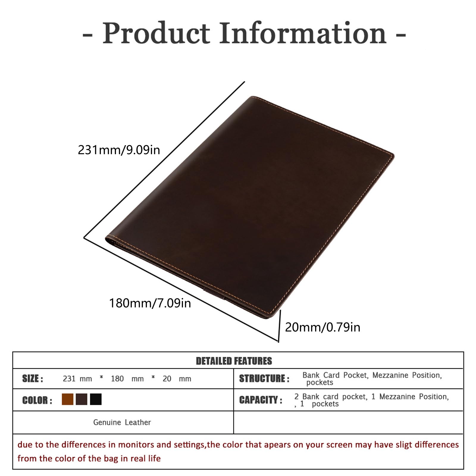 Custodia per notebook in pelle PU Texture a scomparti multipli Soluzione di archiviazione per documenti per studenti Organizzatori di documenti in pelle PU