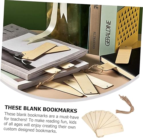 Miniatura 6 de Beautiful 20Pcs Wooden Blank Bookmark Blank Bookmarks Wooden Bookmarks Wood Bookmark DIY Bookmarks Graffiti Blank Bookmarks Graffiti Bookmarks