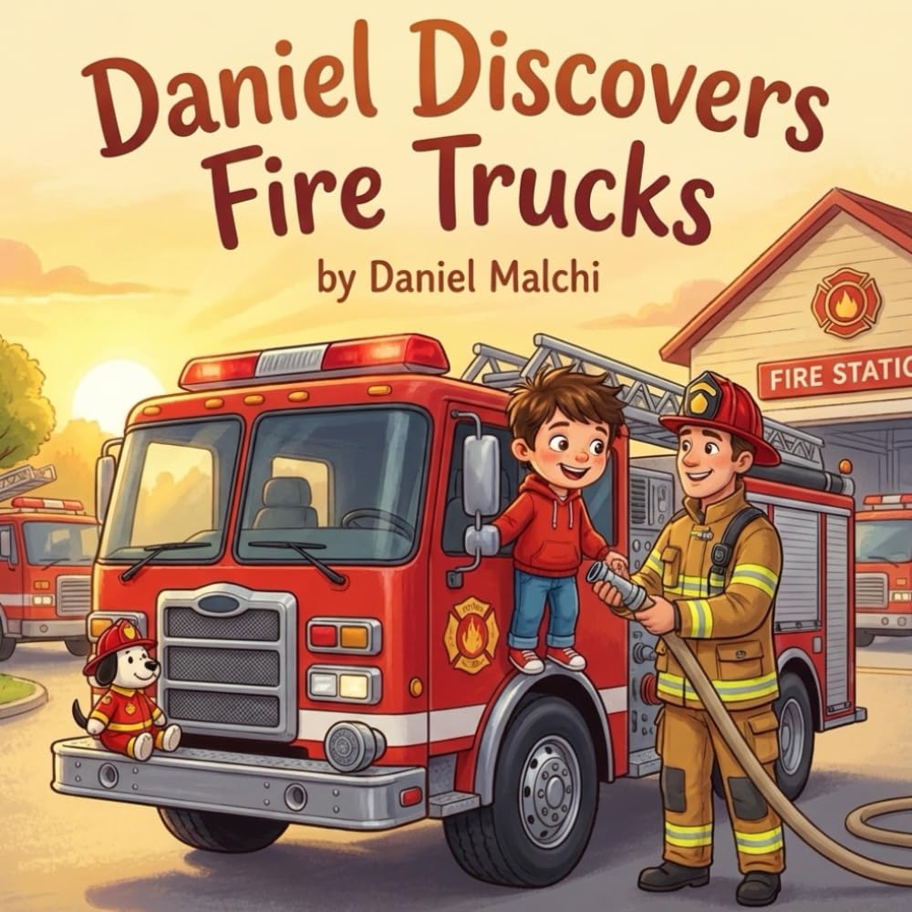 Daniel Discovers Fire Trucks: A Fun and Educational Children's Book About Fire Stations, Emergency Vehicles, and a Day in the Life of a Brave Firefighter Dad
