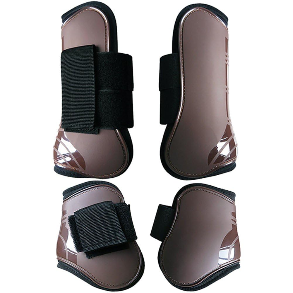 Paratendine del Cavallo, Protezione della Gamba del Cavallo Protezione della Gamba del Cavallo Paranocche del Tendine del Guscio in Pu Ammortizzante per Equitazione Salto