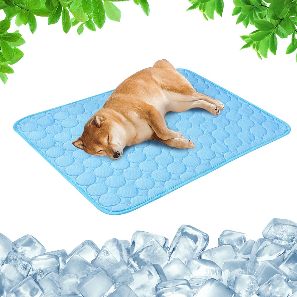 Generisch Kühlbett für Hunde, 2025 Neu Die Innovative Kühlmatte Für Hunde, Selbstkühlende Hundematte Dog Cooling Mat Pad Kühlmatte Katze Eiskühler (Dunkelblau, XL)
