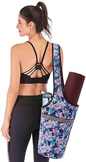 Ducomi Borsa per Tappetino Yoga - Sacca Custodia Tappeto Palestra con Tasca Acqua, Asciugamano e Accessori - Sacchetta Funzionale a Tracolla per Sport, Fitness, Pilates - Regalo Donna