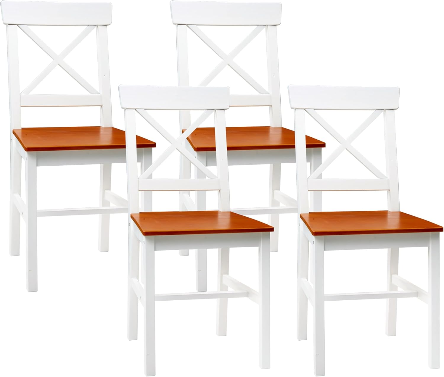 Dining Chairs Set of 4, Farmhouse Wooden Kitchen Chairs with