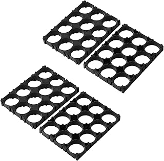 Jutagoss 10PCS 3x4 Lithium Cell Spacer Battery Holder 18650 Battery Pack Bracket for DIY Fixed Battery 18.4mm/0.72 inch Hole Dia
