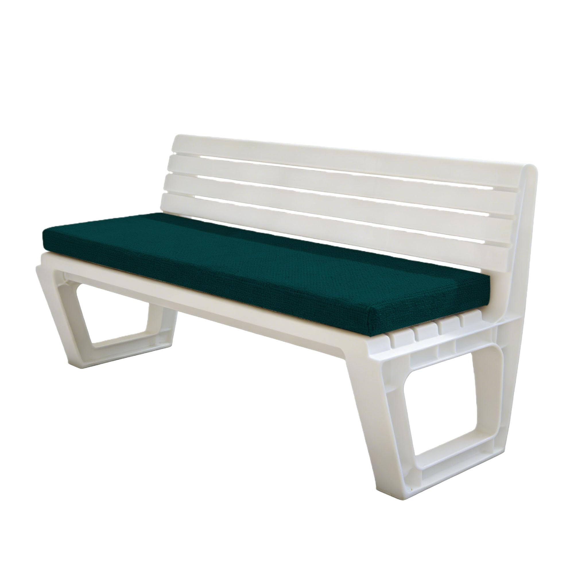 GUOZHEN Garden Bench Cushion 32 x 80 cm Soft Replacement Silk Floss Memory Foam Water Resistant Heavy Duty for Garden Patio Bench, Bay Window, Green