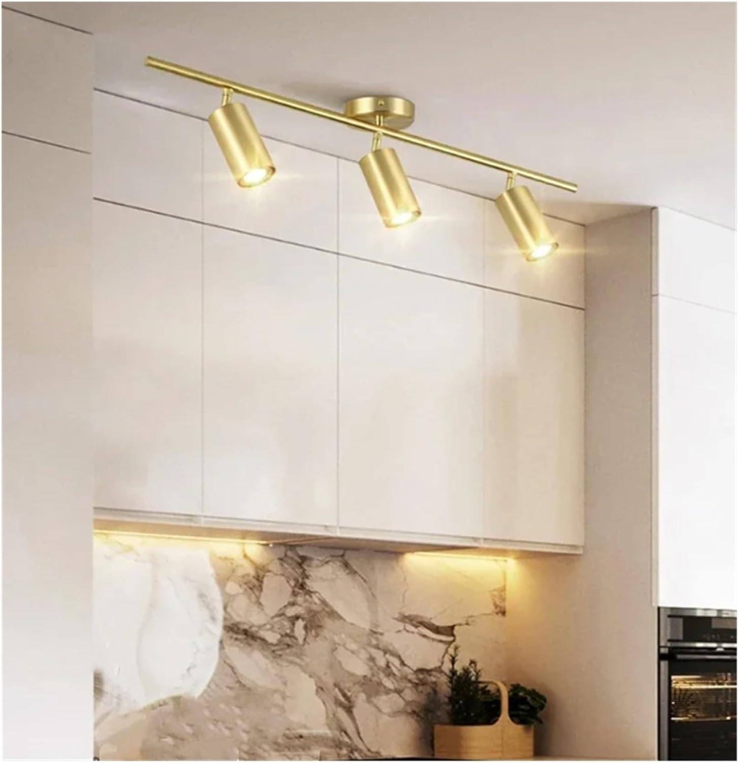 Luxury Gold Track Spotlight Embedded Ceiling Light Fixture