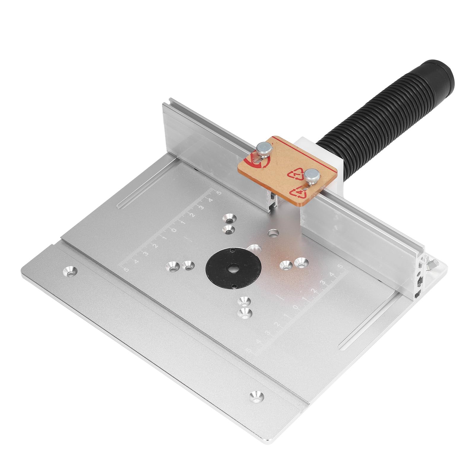 Kit de Elevación de Enrutador, Placa de Inserción Giratoria de Aleación de Aluminio de 180° para Proyectos de Bricolaje de Carpintería, Plata Duradera