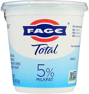Fage Total Greek Strained Plain Whole Milk Yogurt, 35.3 Ounce - 6 per case.