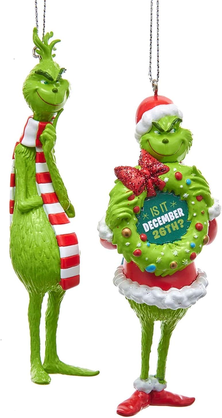 Kurt Adler Grinch Blow Mold Ornament 2/Asstd