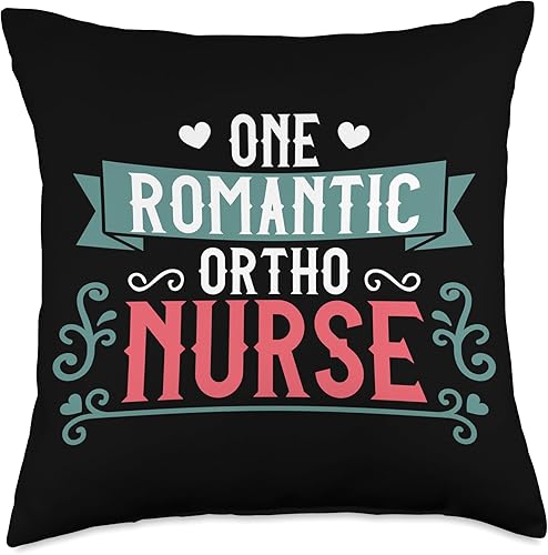 Funny Medicine Medical Ortho Nurse Apparel Occupational Medicine School Medical Romantic Ortho Nurse Throw Pillow, 18x18, Multicolor