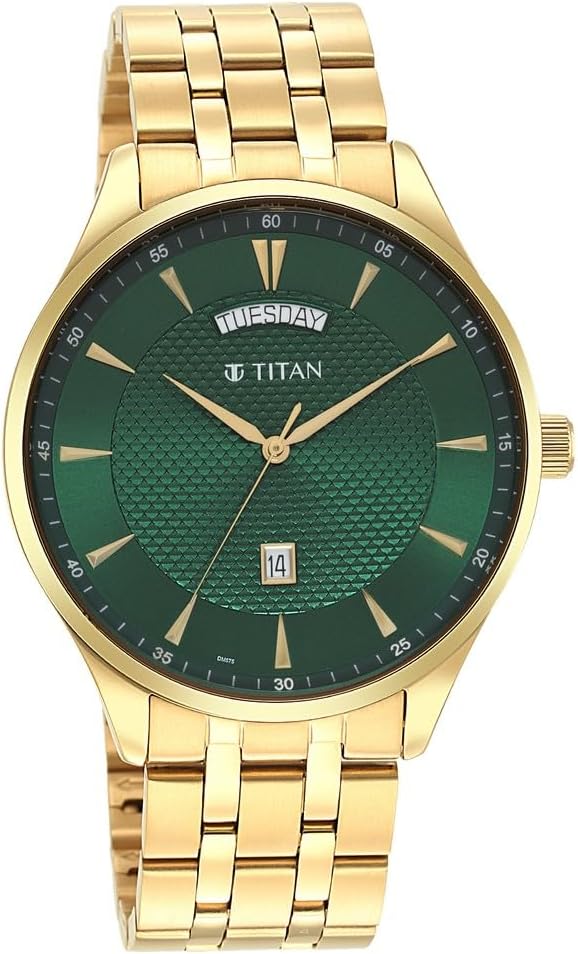 Sonata Stainless Steel Analog Men Titan Regalia Opulent Iii, Gold