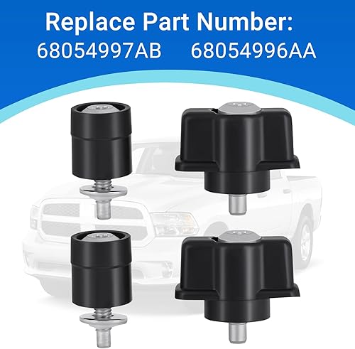 Miniatura 4 de CULMKARI Kit de manija y ojales para Dodge RAM 2009-2019 1500 2500 3500 68054996AA 68054997AB