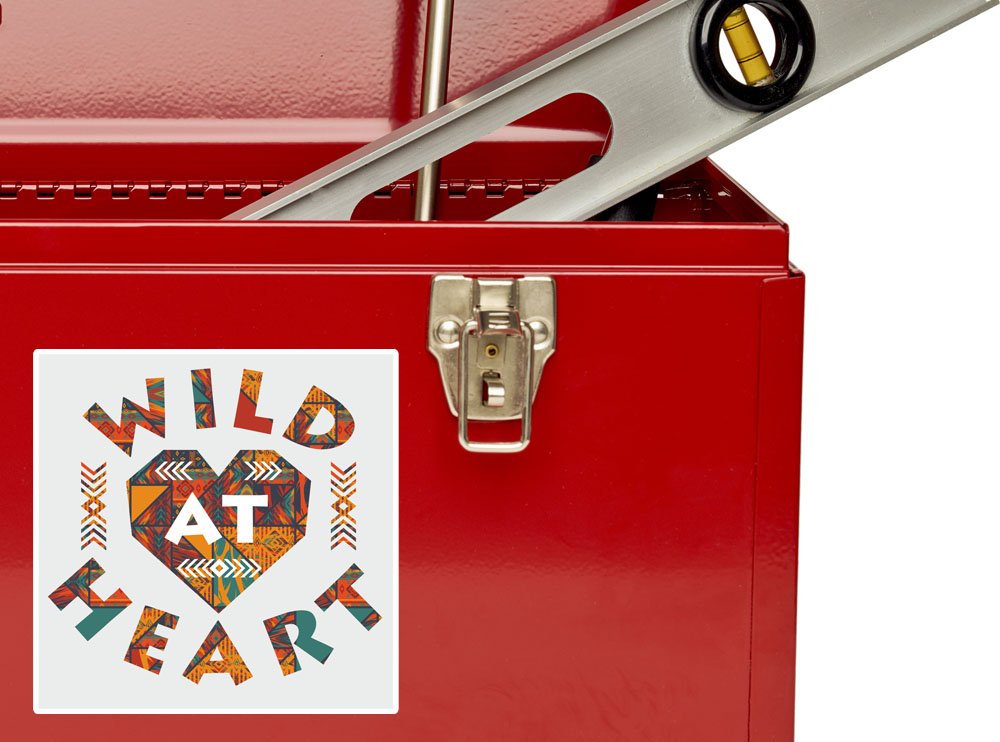 2 x 25cm/250mm selvaggio a cuore gli adesivi vinilici bagagli di viaggio #7660