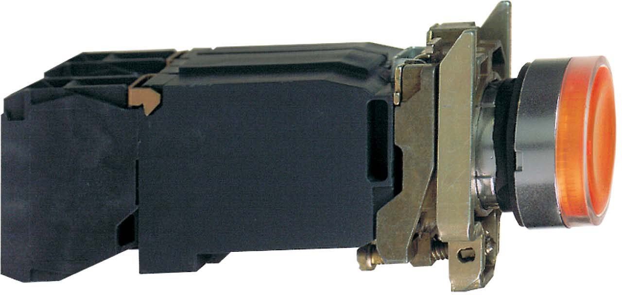 Schneider Elec Pic MSS 40 03 poussoir lumineux rasante transparent jaune 22mm