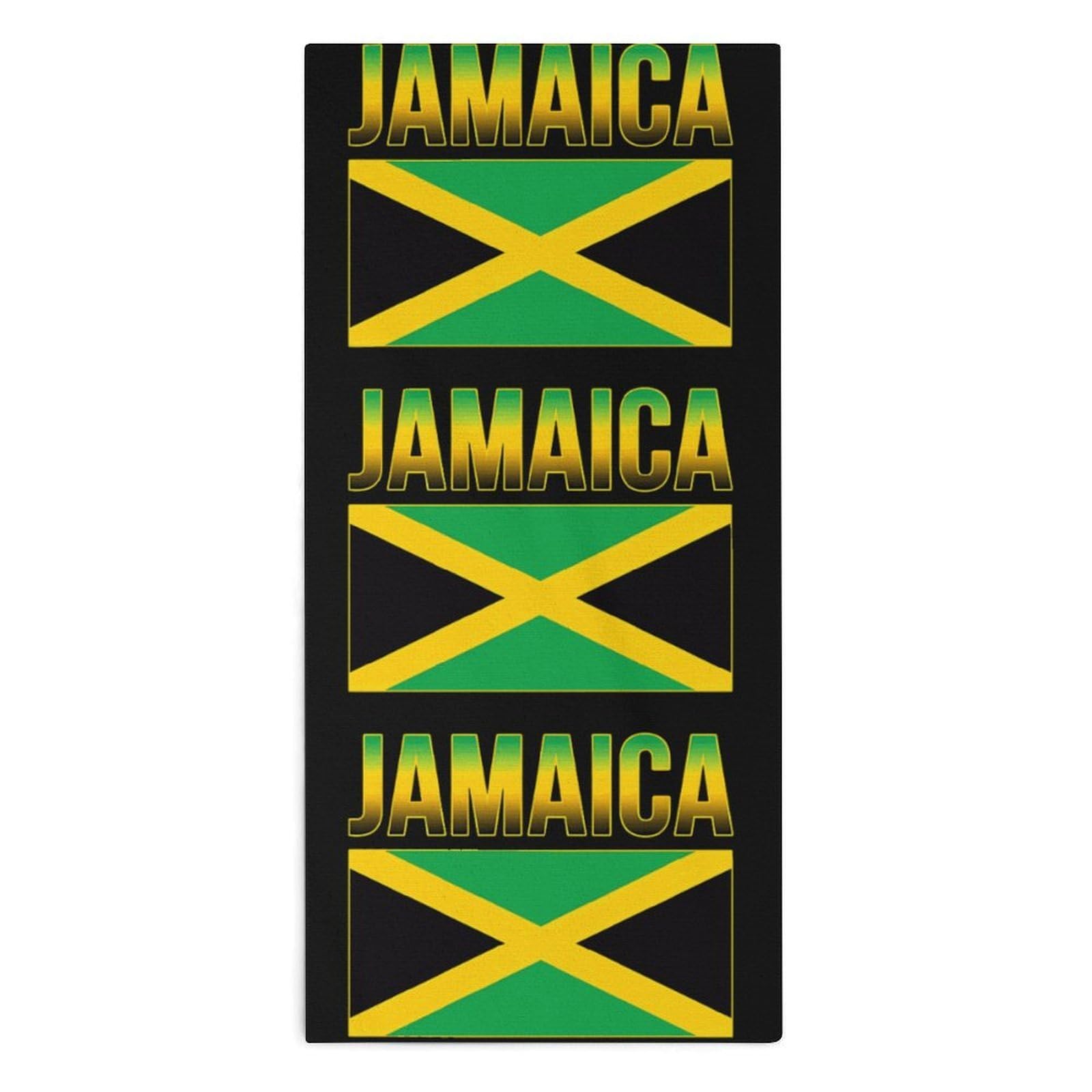 Jamaican Flag Hand Towels Soft Face Towel Gym Bathroom Travel Hotel 13"x28"
