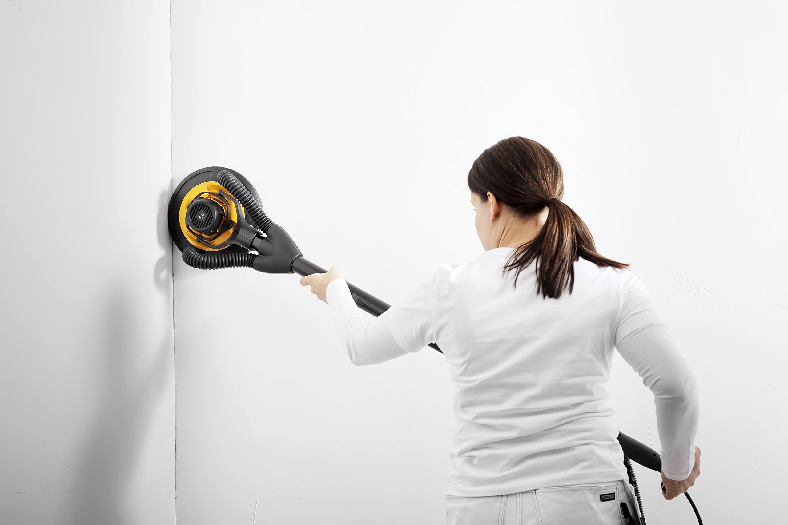 Mirka Levigatrice orbitale LEROS, levigatrice per pareti e soffitti, flessibilità a 180°, diametro 225 mm, custodia per il trasporto,levigatrice per levigatura di grandi superfici,4000–8000 giri, min