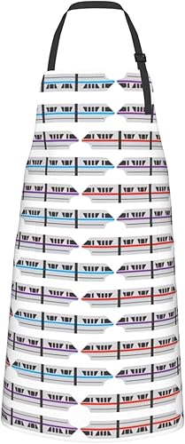 Miniatura 2 de Océano Imprimir Delantal Impermeable Ajustable Con 2 Bolsillos Para Cocinar Hornear BBQ Jardinería