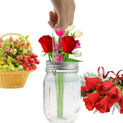 Miniatura 3 de Luxshiny 6 ganchos para tarros de conserva, asas para tarros de conserva, ganchos para tarros de masón, accesorios para tarros de masón, asas para