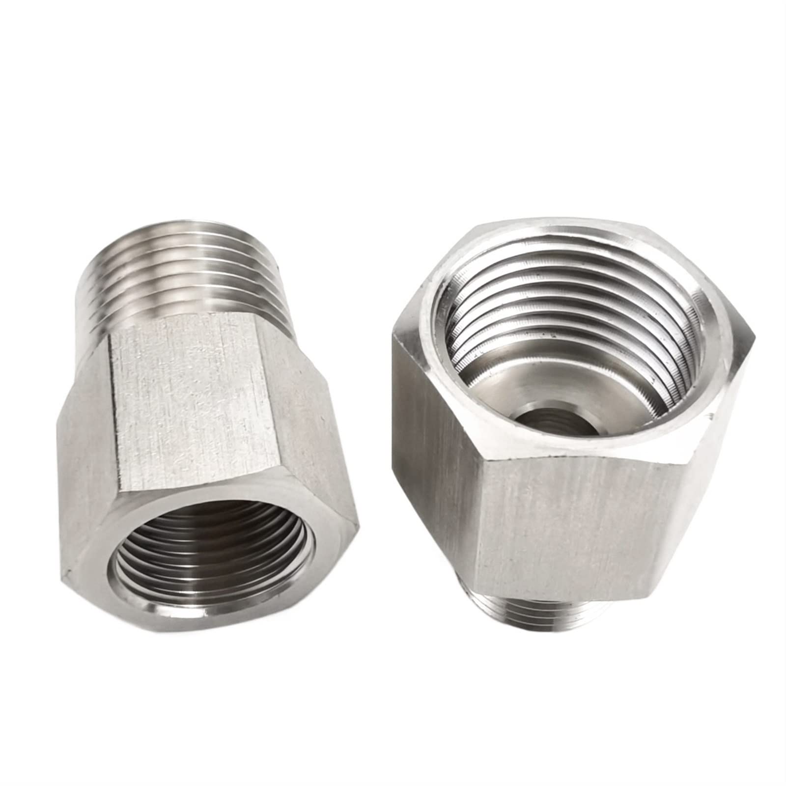 Adaptador de acero inoxidable 304 mecanizado de precisión hembra 1/8 a macho 1/4 para fontanería