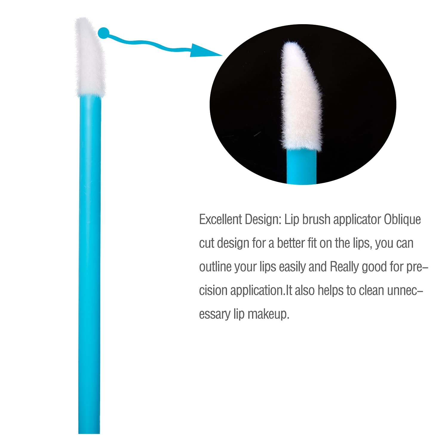 Disposable Lip Brush Applicator 200Pcs/Set Lip Brushes for Makeup Lipstick Lip Gloss Wands Applicator Tool Kits Blue : Beauty & Personal Care