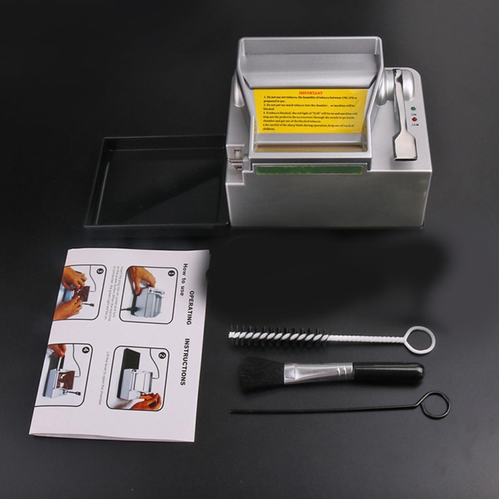 Macchina elettrica per rollare sigarette, completamente automatica, modello 8.0, con custodia, indicatore luminoso, regalo per marito e papà, design leggero e resistente