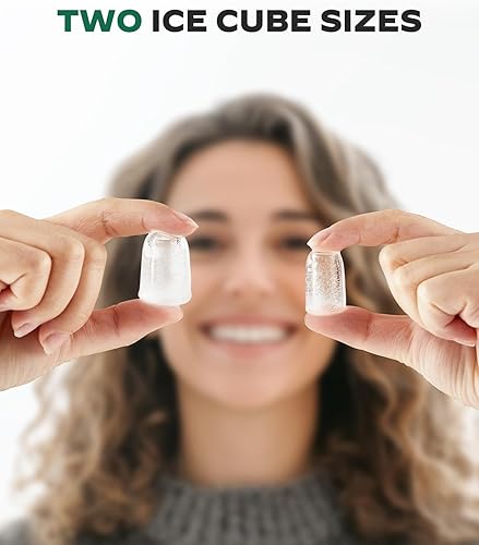 Vista 8 de Silonn Máquina de hielo para encimera con cesta de hielo expandible, 9 cubos en 6 minutos, cesta de hielo de 2.5 L, máquina de hielo autolimpiante